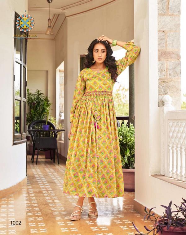 passion tree fashionista vol 1 long embroidery kurti collection